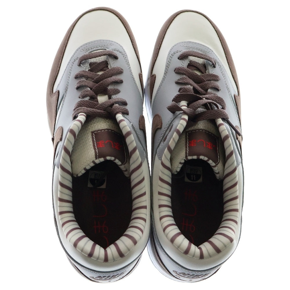 NIKE(ナイキ) AIR MAX1 PRM SHIMA SHIMA エアマックス1 プレミアム シマシマ ローカット スニーカー グレー/ブラウン US11/29cm FB8916-100
