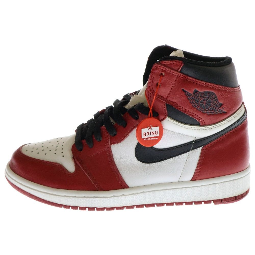 NIKE(ナイキ) 【観賞用 2015年製】AIR JORDAN 1 RETRO HIGH CHICAGO 555088-101 エアジョーダン1 シカゴ ハイスニーカー レッド/ホワイト US9/27.0cm