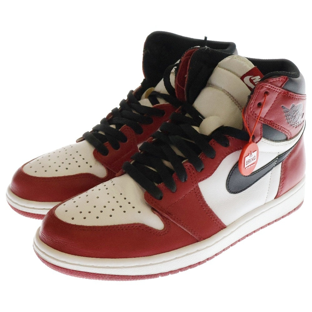 NIKE(ナイキ) 【観賞用 2015年製】AIR JORDAN 1 RETRO HIGH CHICAGO 555088-101 エアジョーダン1 シカゴ ハイスニーカー レッド/ホワイト US9/27.0cm