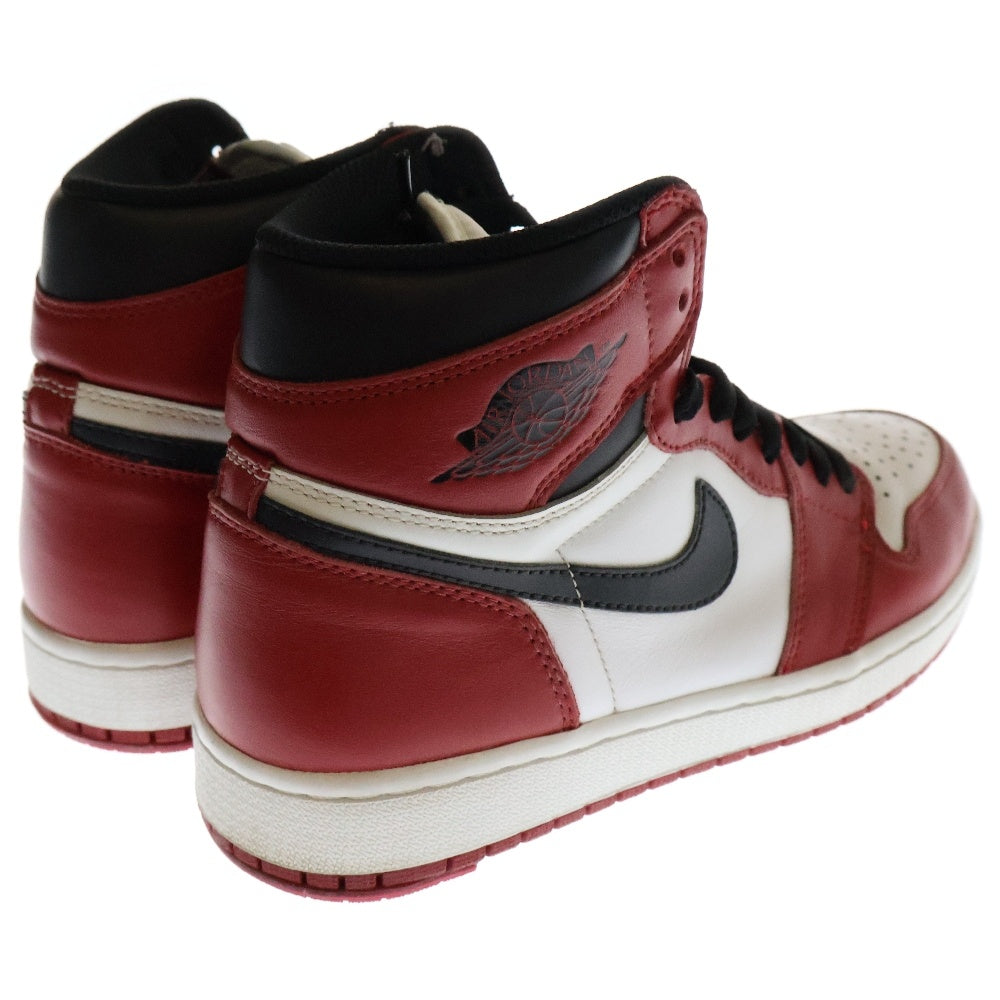 NIKE(ナイキ) 【観賞用 2015年製】AIR JORDAN 1 RETRO HIGH CHICAGO 555088-101 エアジョーダン1 シカゴ ハイスニーカー レッド/ホワイト US9/27.0cm