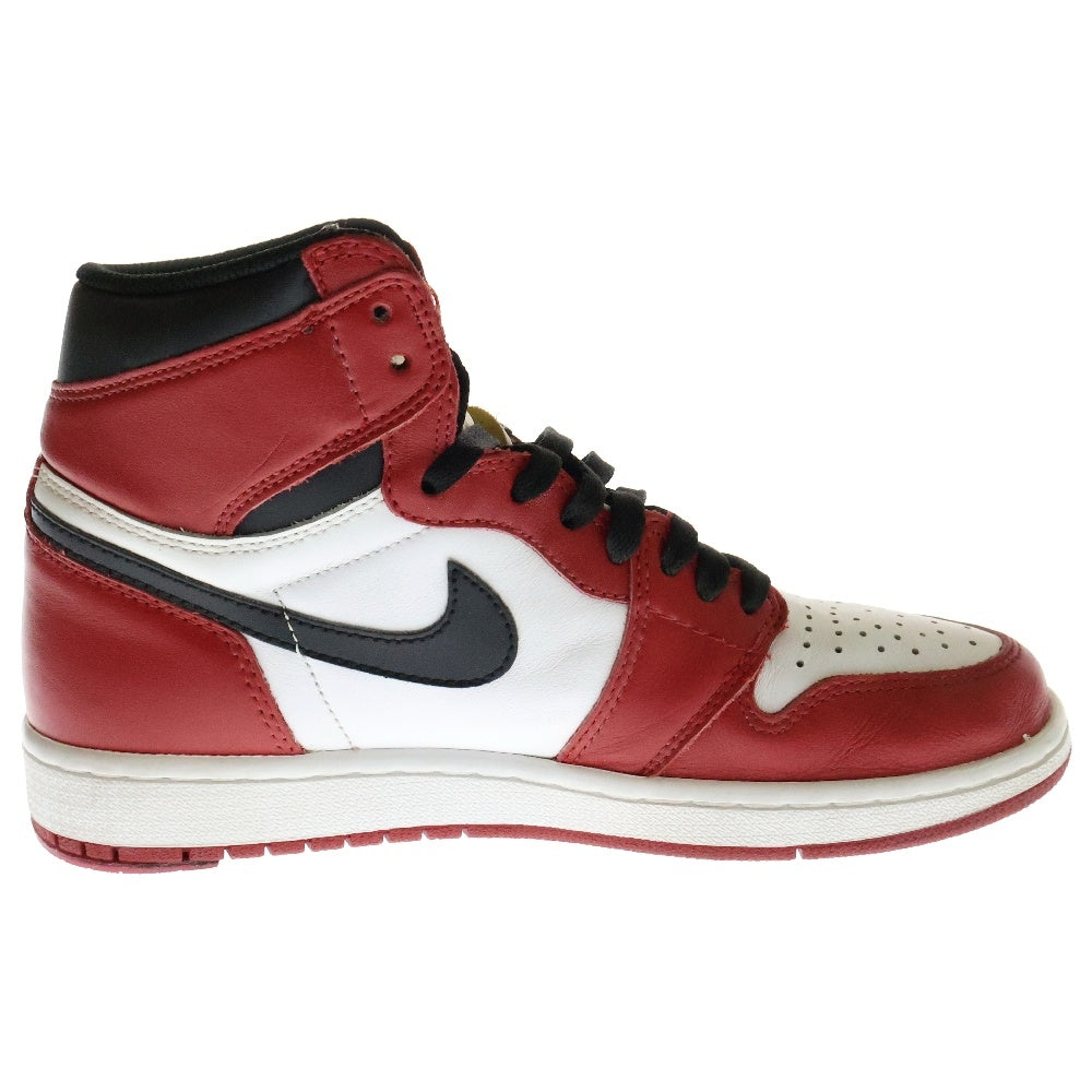 NIKE(ナイキ) 【観賞用 2015年製】AIR JORDAN 1 RETRO HIGH CHICAGO 555088-101 エアジョーダン1 シカゴ ハイスニーカー レッド/ホワイト US9/27.0cm