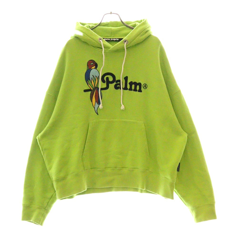 Palm Angels(パームエンジェルス) Parrot ロゴ プルオーバーパーカーフーディー PMBB058S22FLE009 グリーン