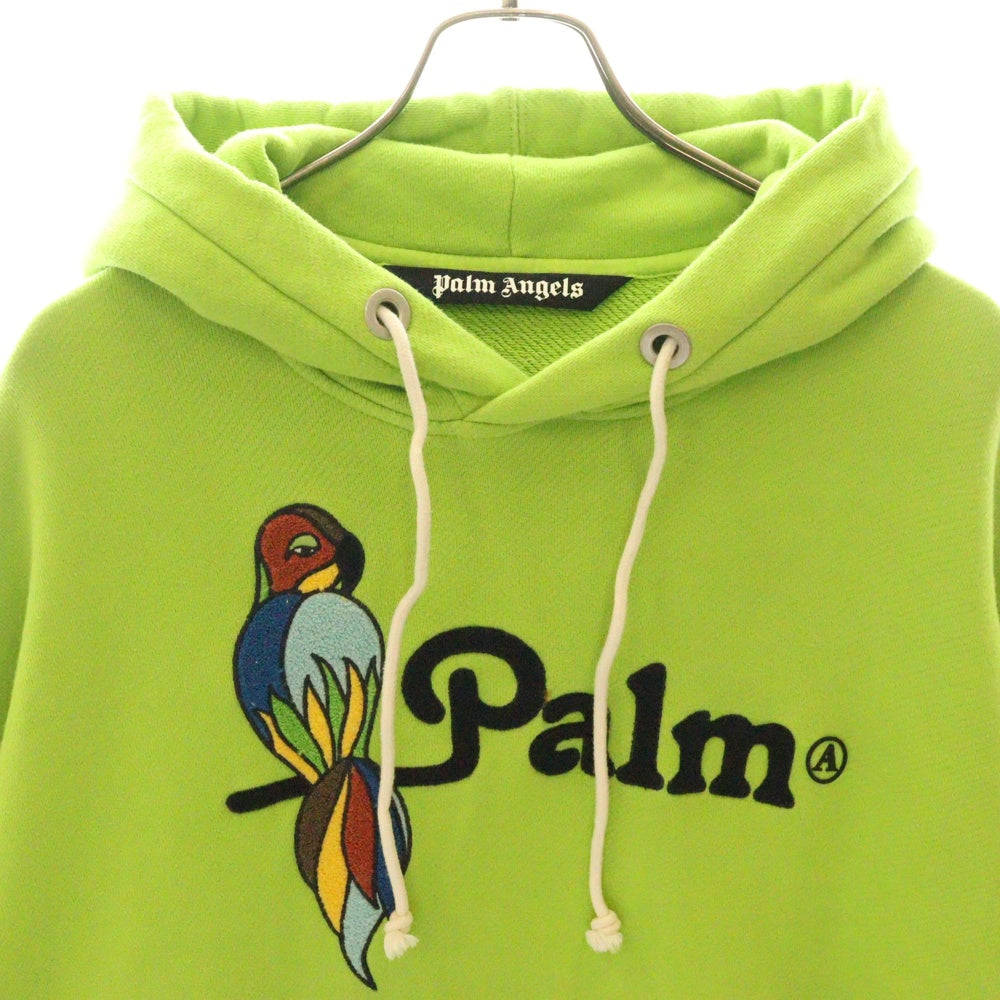 Palm Angels(パームエンジェルス) Parrot ロゴ プルオーバーパーカーフーディー PMBB058S22FLE009 グリーン