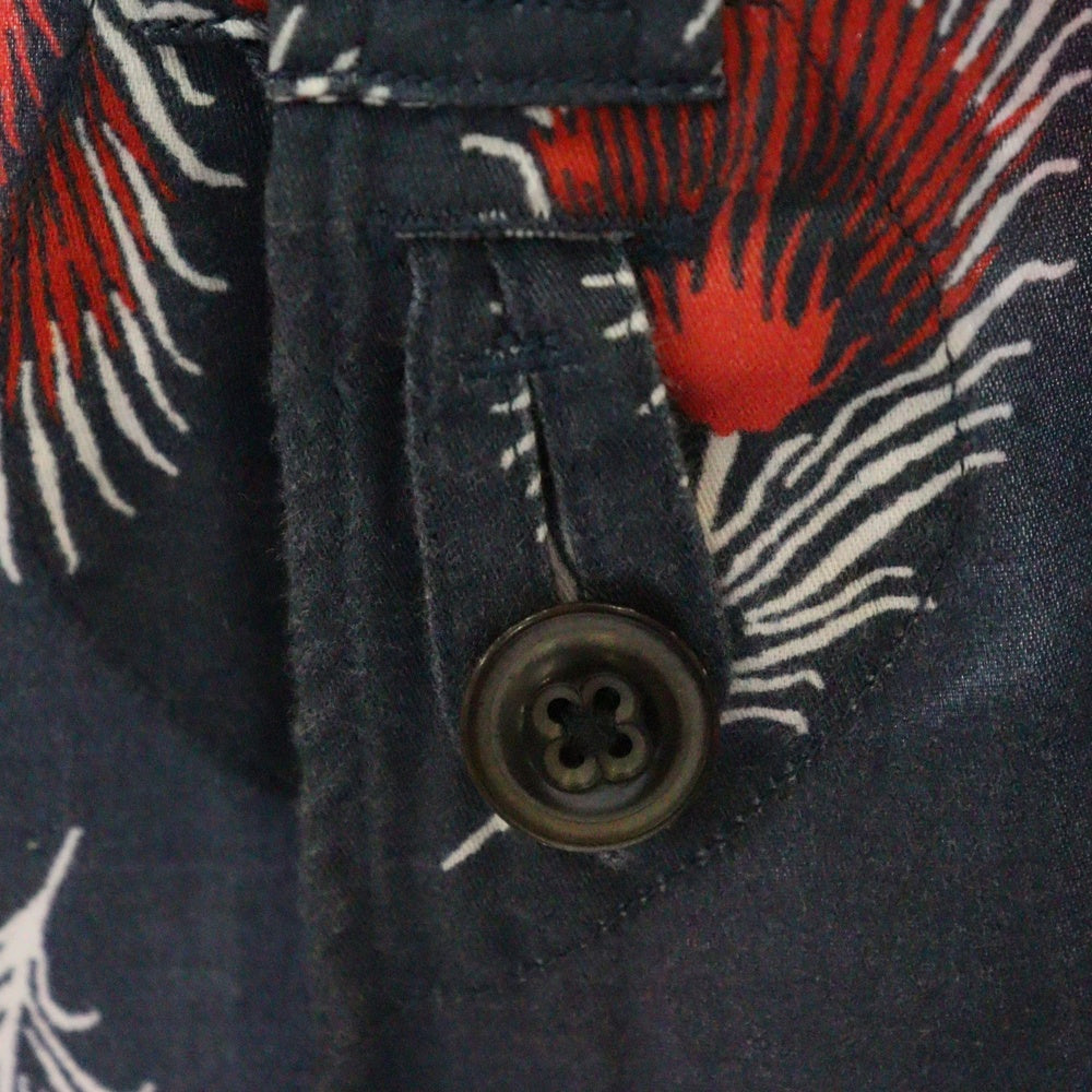 Needles(ニードルス) 23AW B.D. EDW Shirt NS225 花柄 長袖開襟シャツ グリーン