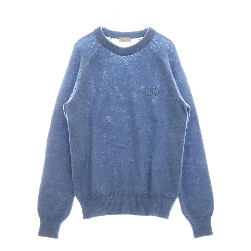 DIOR(ディオール) CDロゴ刺繍 ウール クルーネックセーター ニット 113M625AT194 ブルー