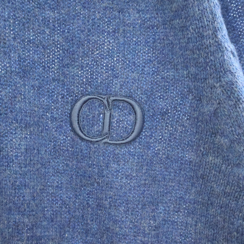 DIOR(ディオール) CDロゴ刺繍 ウール クルーネックセーター ニット 113M625AT194 ブルー