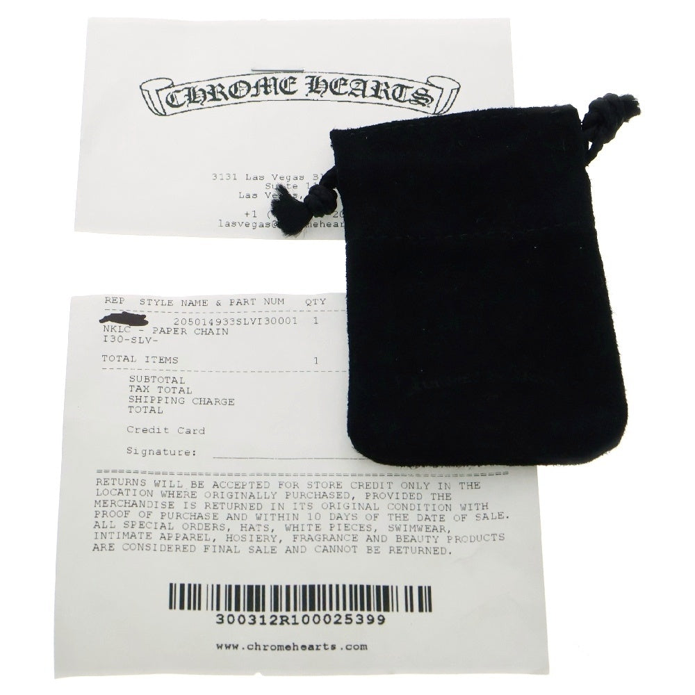 CHROME HEARTS(クロムハーツ) PAPER CHAIN 30 ペーパーチェーンネックレス 30inch シルバー