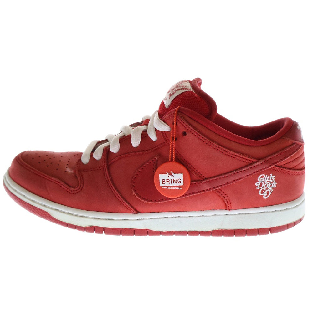 NIKE SB(ナイキエスビー) ×Girls Don't Cry SB DUNK LOW PRO QS BQ6832-600 ガールズ ドント クライ ダンク ローカットスニーカー レッド US8.5/26.5cm