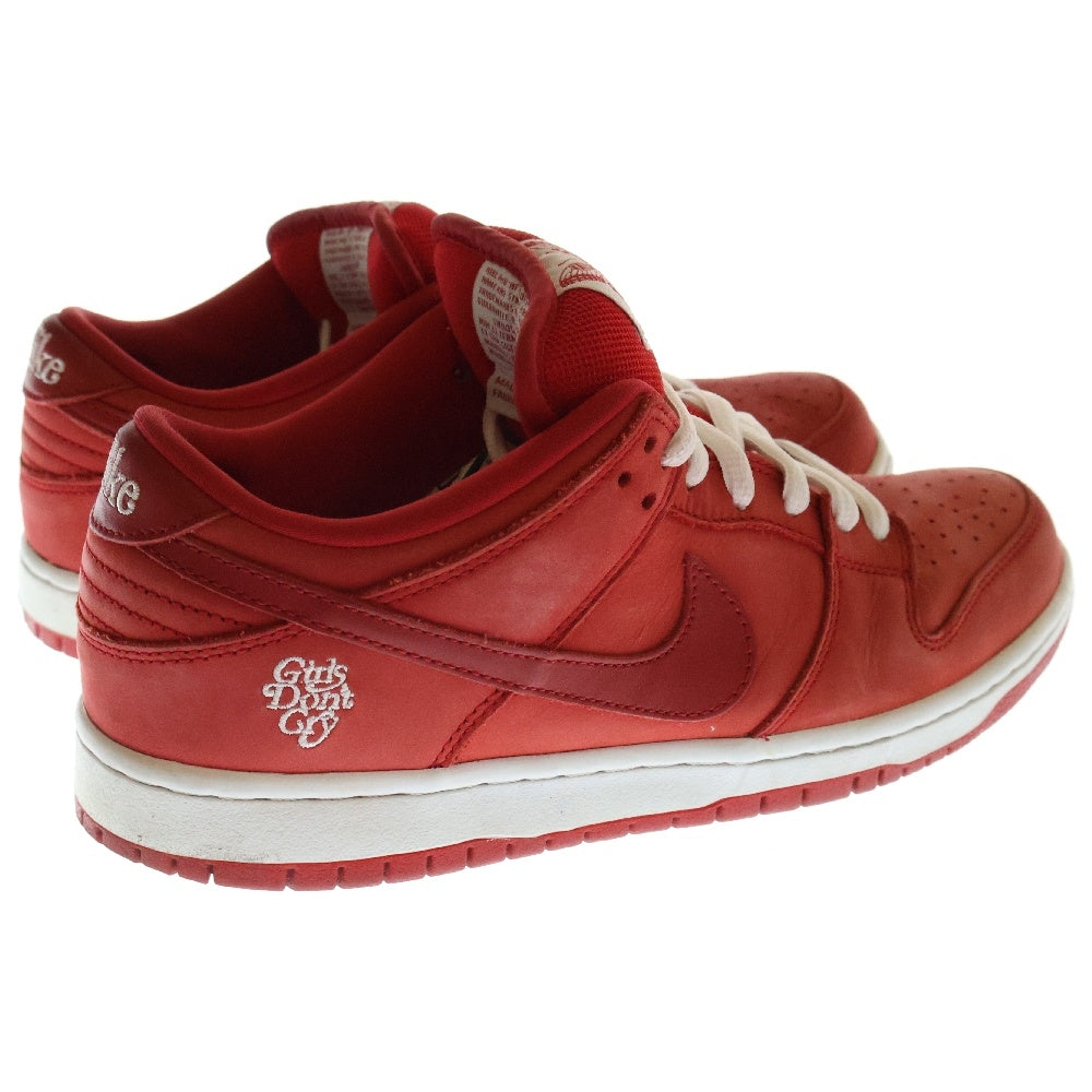 NIKE SB(ナイキエスビー) ×Girls Don't Cry SB DUNK LOW PRO QS BQ6832-600 ガールズ ドント クライ ダンク ローカットスニーカー レッド US8.5/26.5cm