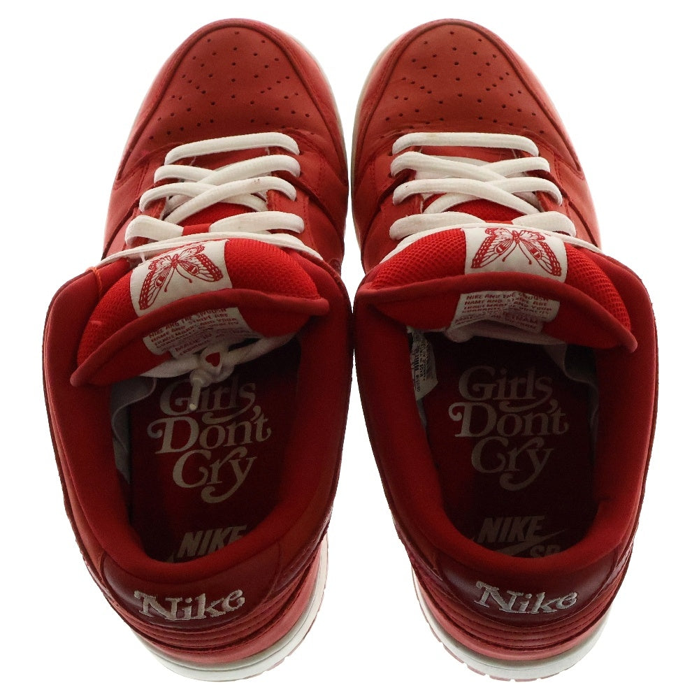 NIKE SB(ナイキエスビー) ×Girls Don't Cry SB DUNK LOW PRO QS BQ6832-600 ガールズ ドント クライ ダンク ローカットスニーカー レッド US8.5/26.5cm