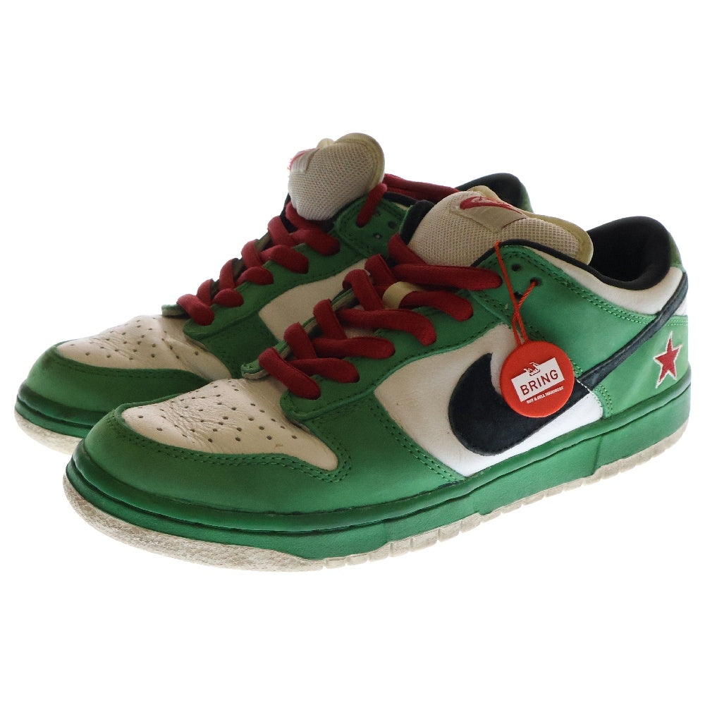 NIKE SB(ナイキエスビー) DUNK LOW PRO SB HEINEKEN 304292-302 ダンク ハイネケン ローカットスニーカー US9/27.0cm ホワイト/グリーン
