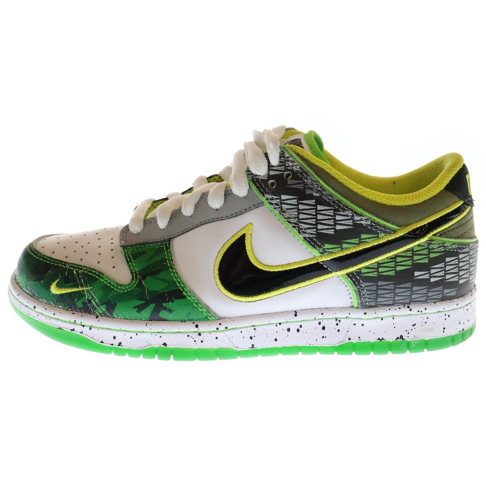 NIKE(ナイキ) ×Division Street Dunk Low What The Ducks Away HV1454-100 ディビジョンストリート ダンク ロー ワット ザ オレゴン ダックス アウェー ローカットスニーカー グリーン/イエロー US8.5/26.5cm