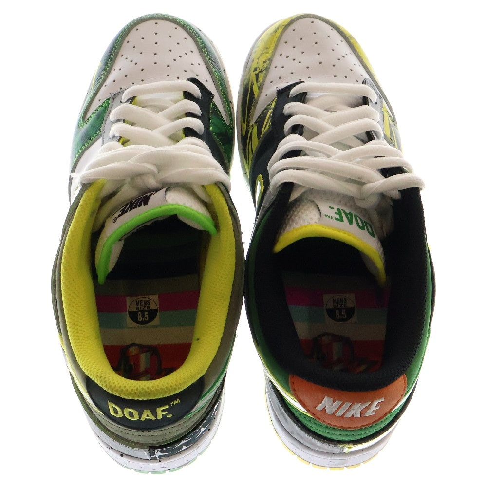 NIKE(ナイキ) ×Division Street Dunk Low What The Ducks Away HV1454-100 ディビジョンストリート ダンク ロー ワット ザ オレゴン ダックス アウェー ローカットスニーカー グリーン/イエロー US8.5/26.5cm