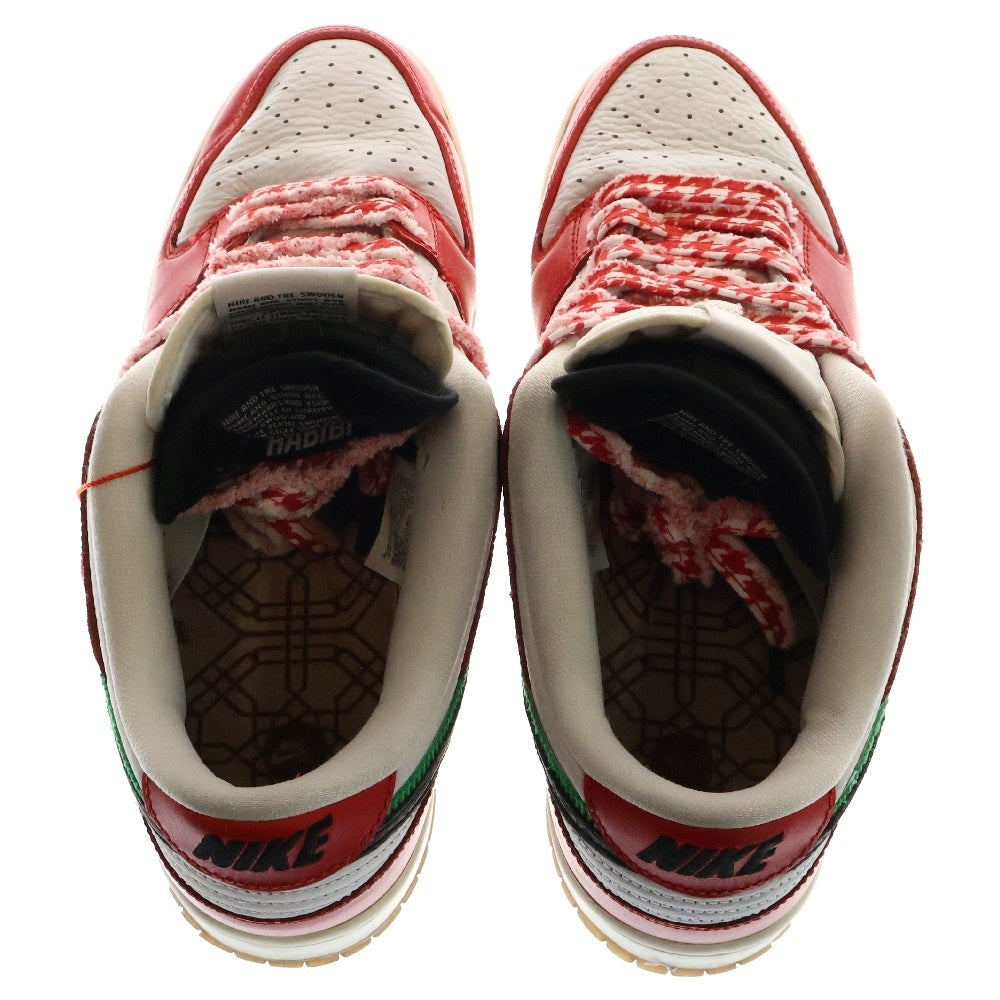 NIKE SB(ナイキエスビー) ×Frame Skate DUNK LOW PRO QS Habibi CT2550-600 フレイムスケート ダンク ハビビ ローカットスニーカー ホワイト/レッド US9/27.0cm