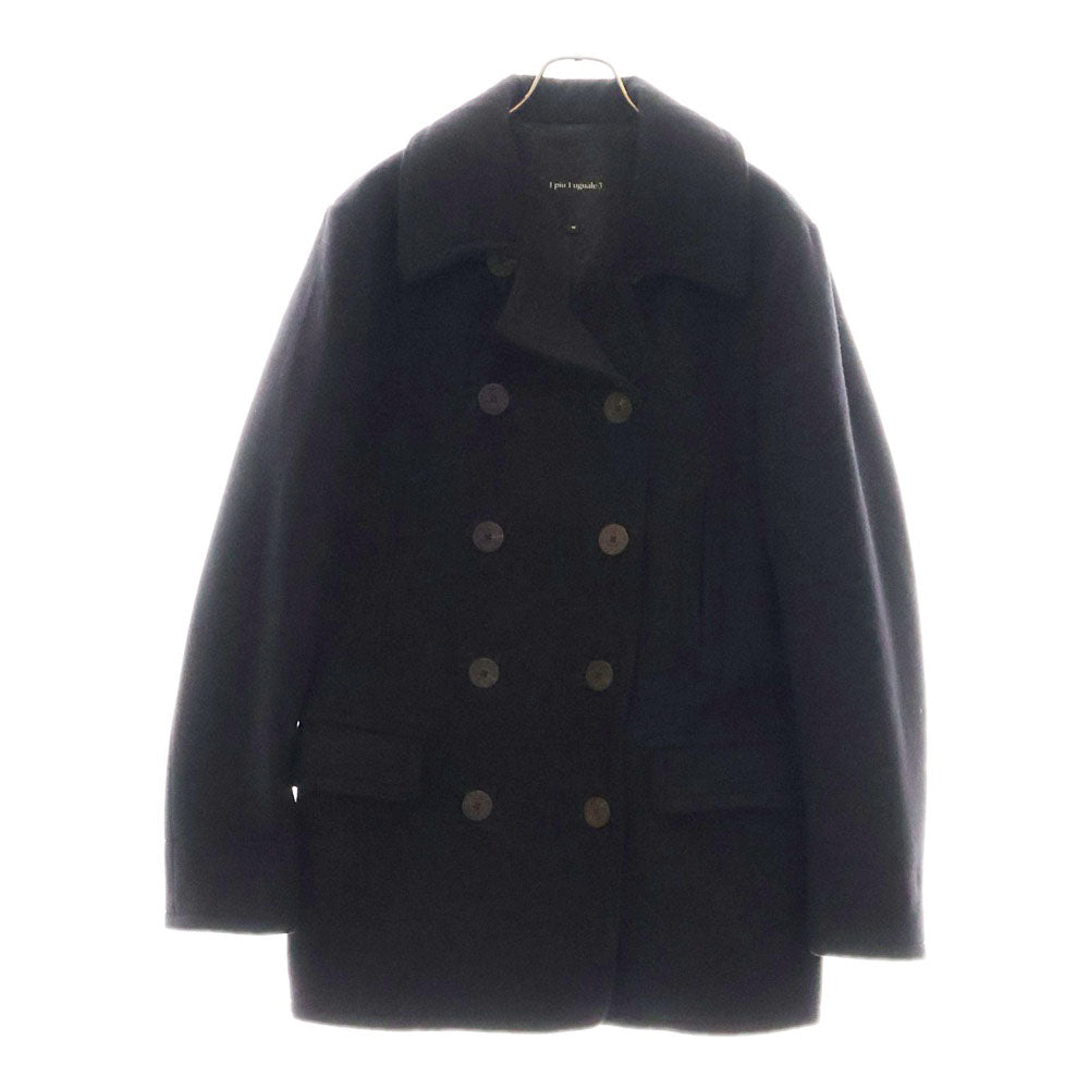 1 PIU 1 UGUALE 3 RELAX(ウノピゥウノウグァーレトレ) ×YOSHIMASA HOSHIBA 干場義雅 13 STAR 10 BUTTON P-COAT ブラックミリタリー ウールPコート ブラック MRC118