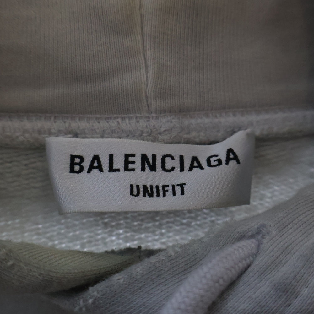 BALENCIAGA(バレンシアガ) 22SS Metal Hoodie Oversized 697879 TMV89 メタルロゴプリントフーディ オーバーサイズプルオーバーパーカー