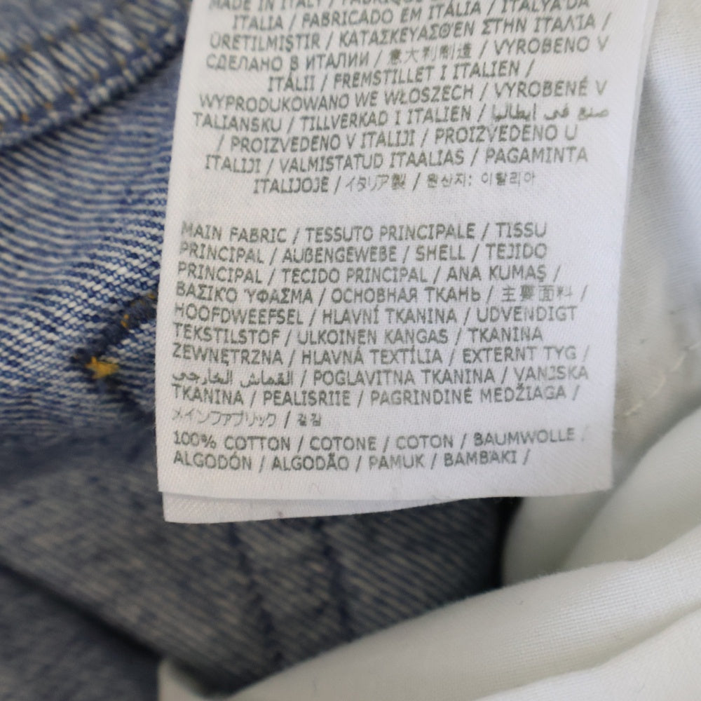 MM6 Maison Margiela(エムエムシックスメゾンマルジェラ) ペイント加工 センターシーム デニムワイドパンツ レディース S52LA0230 S30589 インディゴブルー