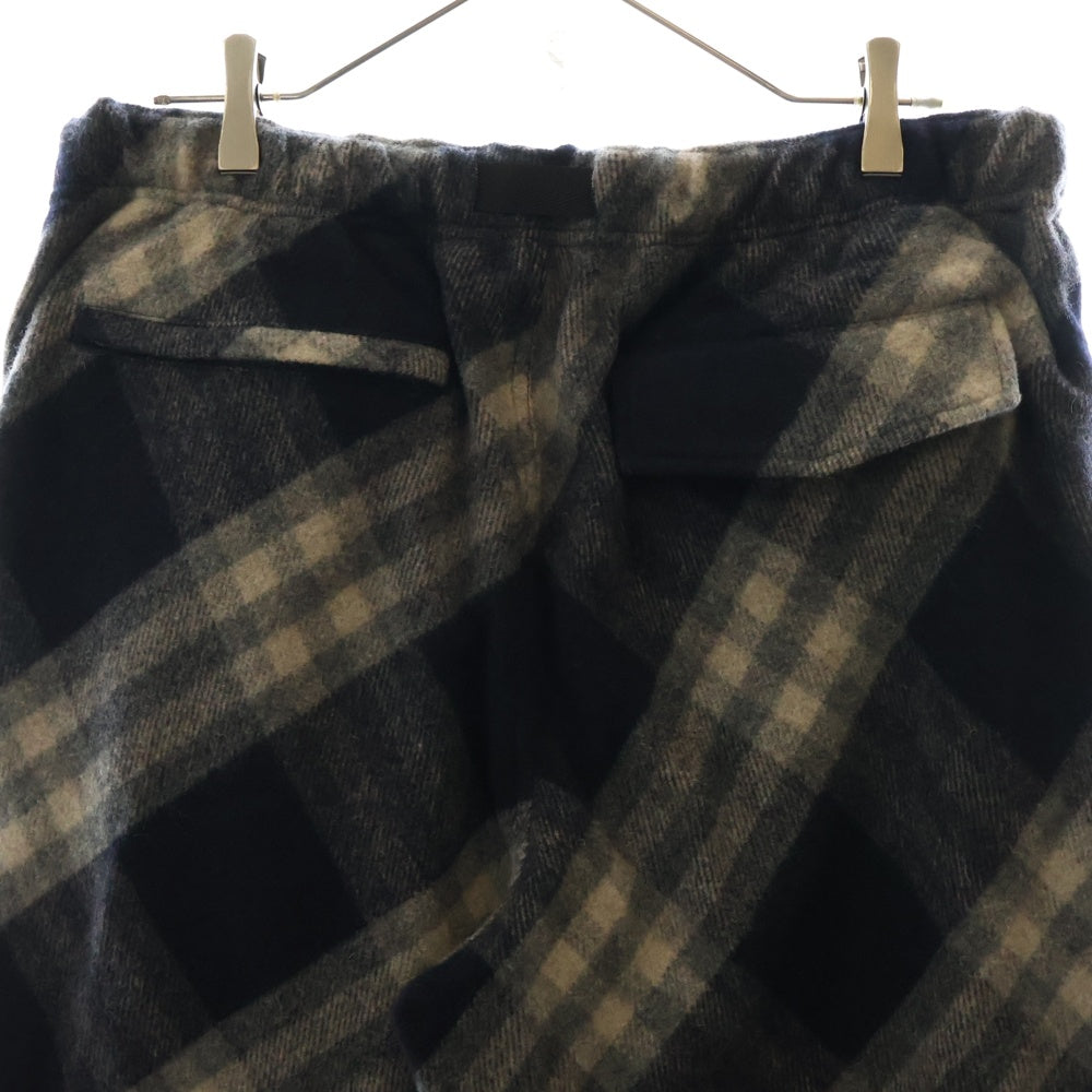 UNDERCOVER(アンダーカバー) 24AW チェック ウールイージーパンツ ネイビー UC2D4516-2