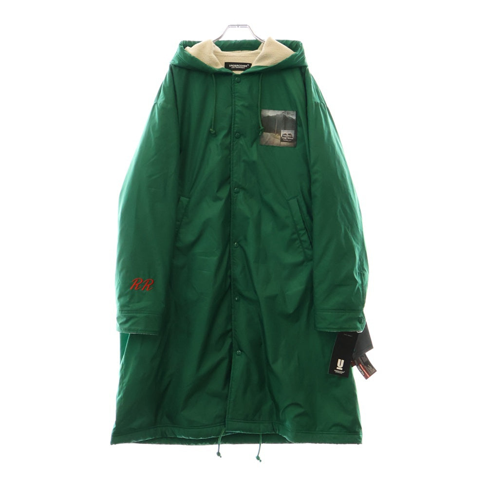 UNDERCOVER(アンダーカバー) 24AW TWIN PEAKS ツインピークス 裏ポーラボアフリースロングコーチジャケット グリーン UC2D4303-1
