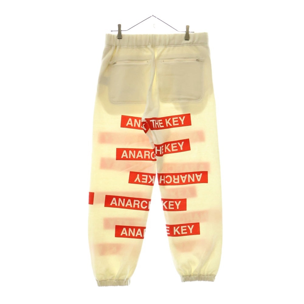 UNDERCOVER(アンダーカバー) 24AW ANARCHY IS THE KEY プリント 裏起毛スウェットパンツ ホワイト/レッド UC2D4504-3