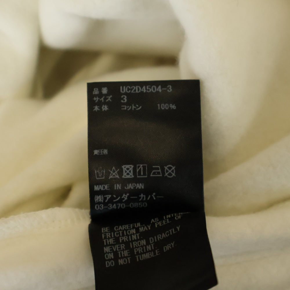 UNDERCOVER(アンダーカバー) 24AW ANARCHY IS THE KEY プリント 裏起毛スウェットパンツ ホワイト/レッド UC2D4504-3