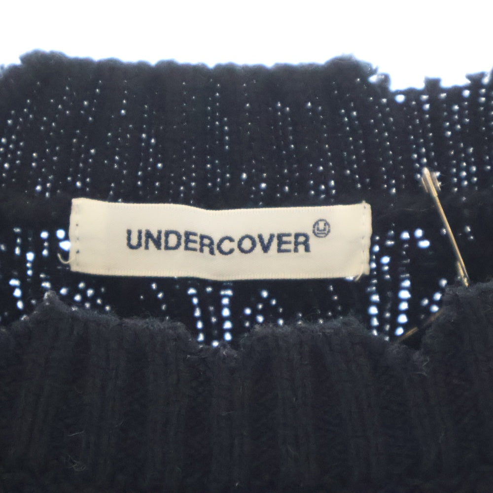 UNDERCOVER(アンダーカバー) 24AW ダメージケーブルニット ネイビー UP2D4901