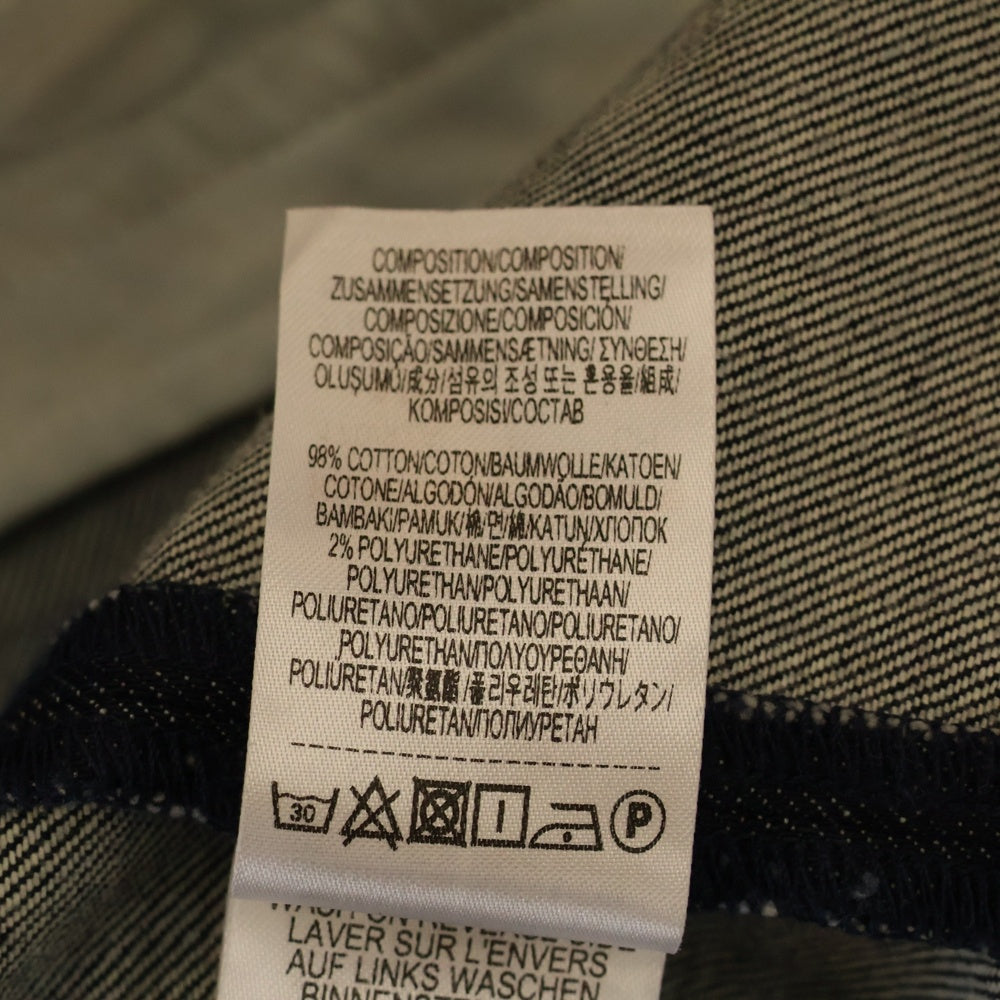 LACOSTE(ラコステ) x A.P.C. Uni Hooded Cotton Denim Jacket ハーフジップ フード付き コットンデニム ジャケット インディゴ BH4561