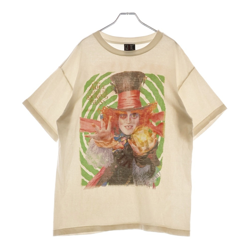 SAINT MICHAEL(セントマイケル) 23AW MAD HATTER マッドハッター 半袖プリントTシャツカットソー ホワイト SM-A23-0000-C25