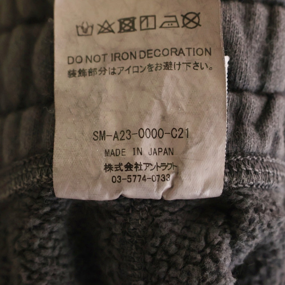 SAINT MICHAEL(セントマイケル) 23AW×河村康輔 ヴィンテージ加工 スウェットイージーパンツ グレー SM-A23-0000-C21