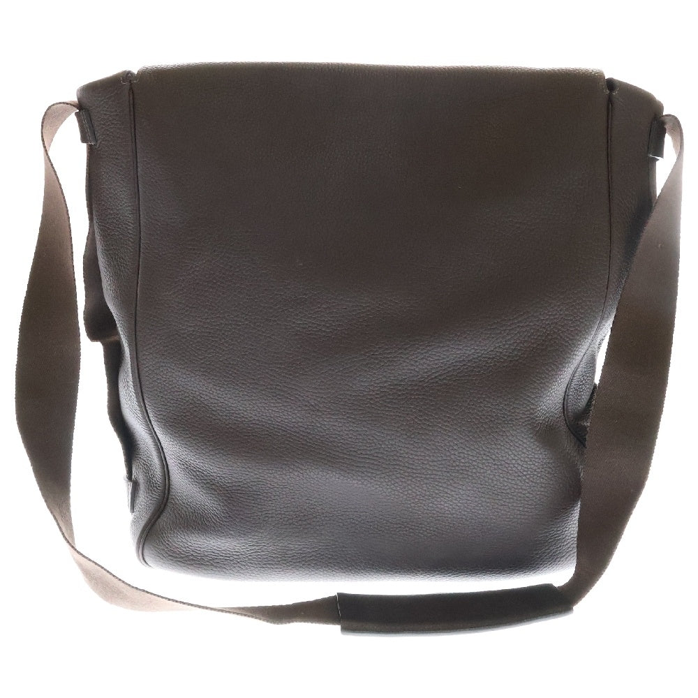 HERMES(エルメス) チベットバーティカルTGM □H刻印 フラップショルダーバッグ ブラウン