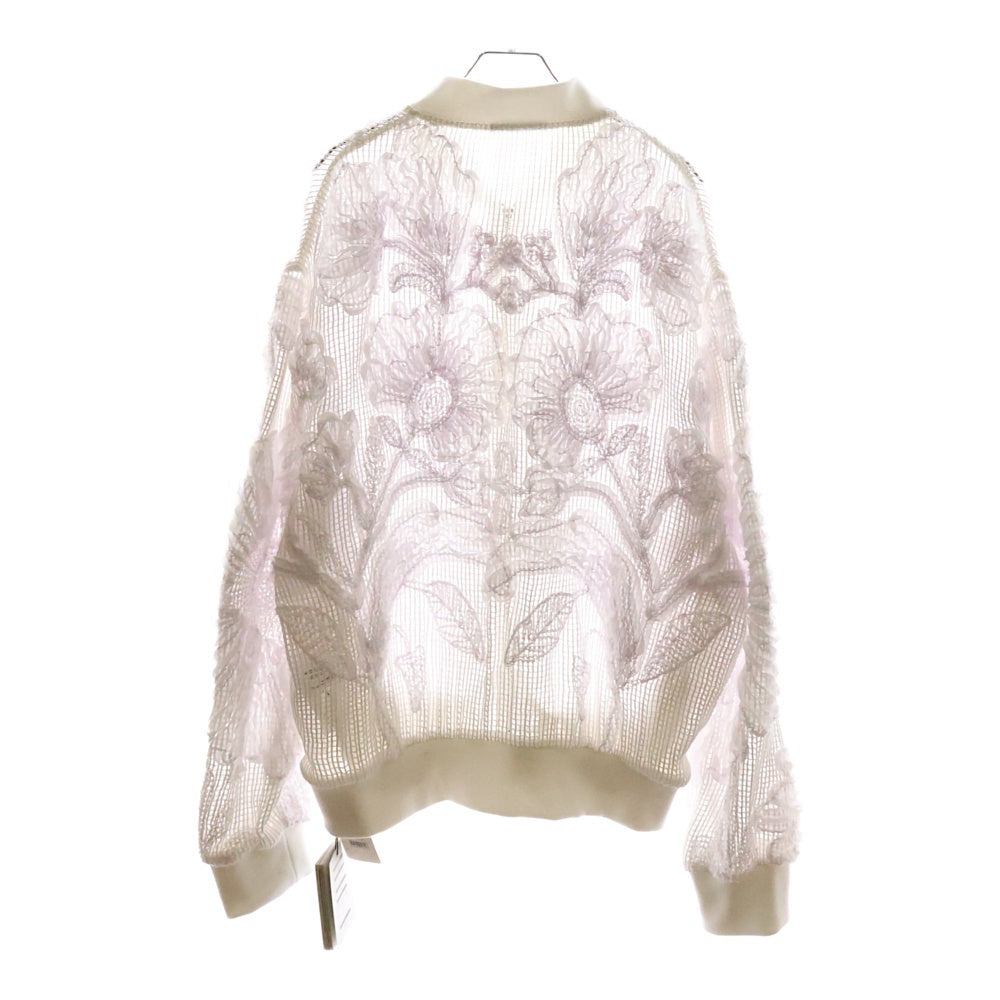 TAAKK(ターク) 25SS MESH EMBROIDERY ZIP BLOUSON TA25SS-BL007 メッシュエンブロイダリー ジップアップブルゾン ジャケット ホワイト