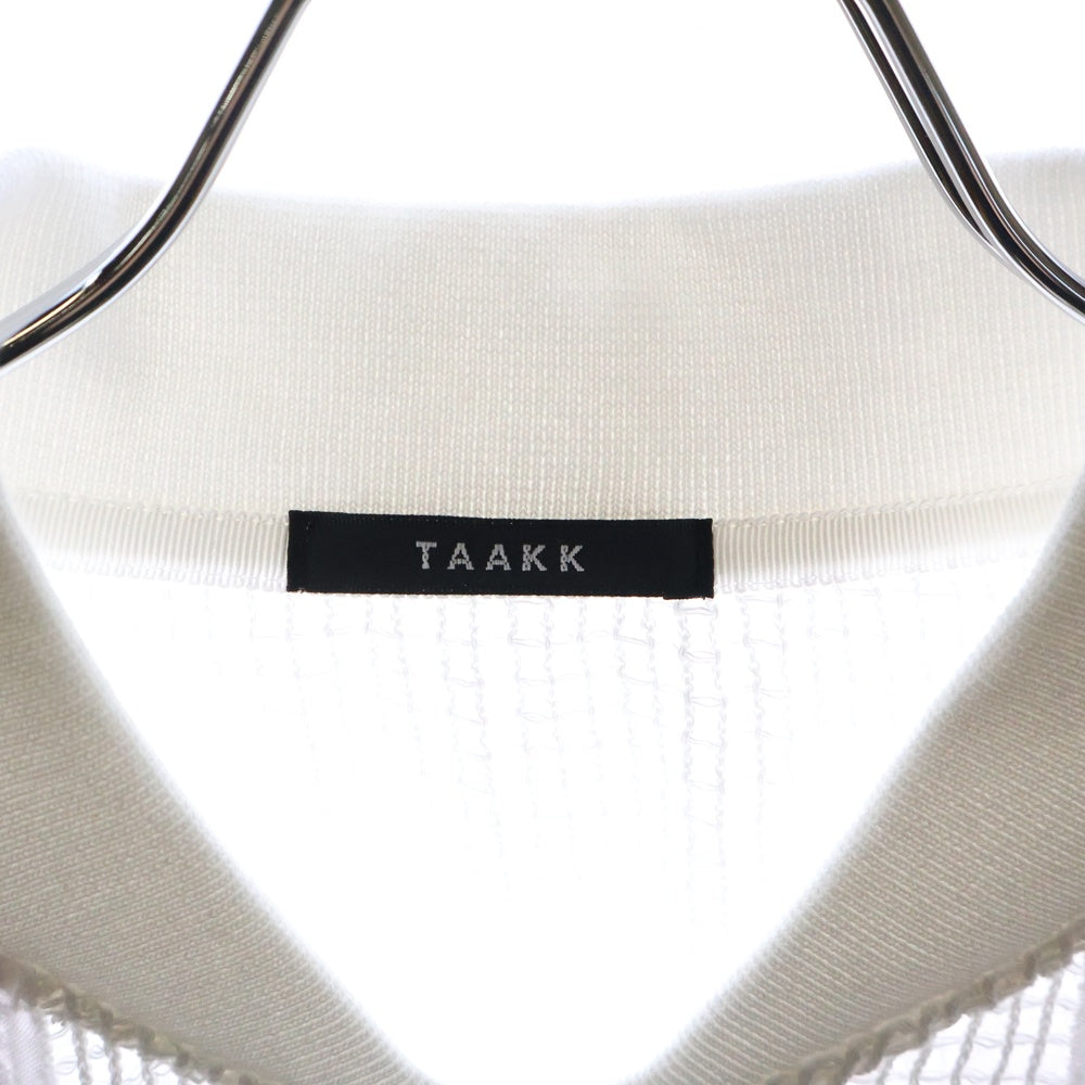 TAAKK(ターク) 25SS MESH EMBROIDERY ZIP BLOUSON TA25SS-BL007 メッシュエンブロイダリー ジップアップブルゾン ジャケット ホワイト