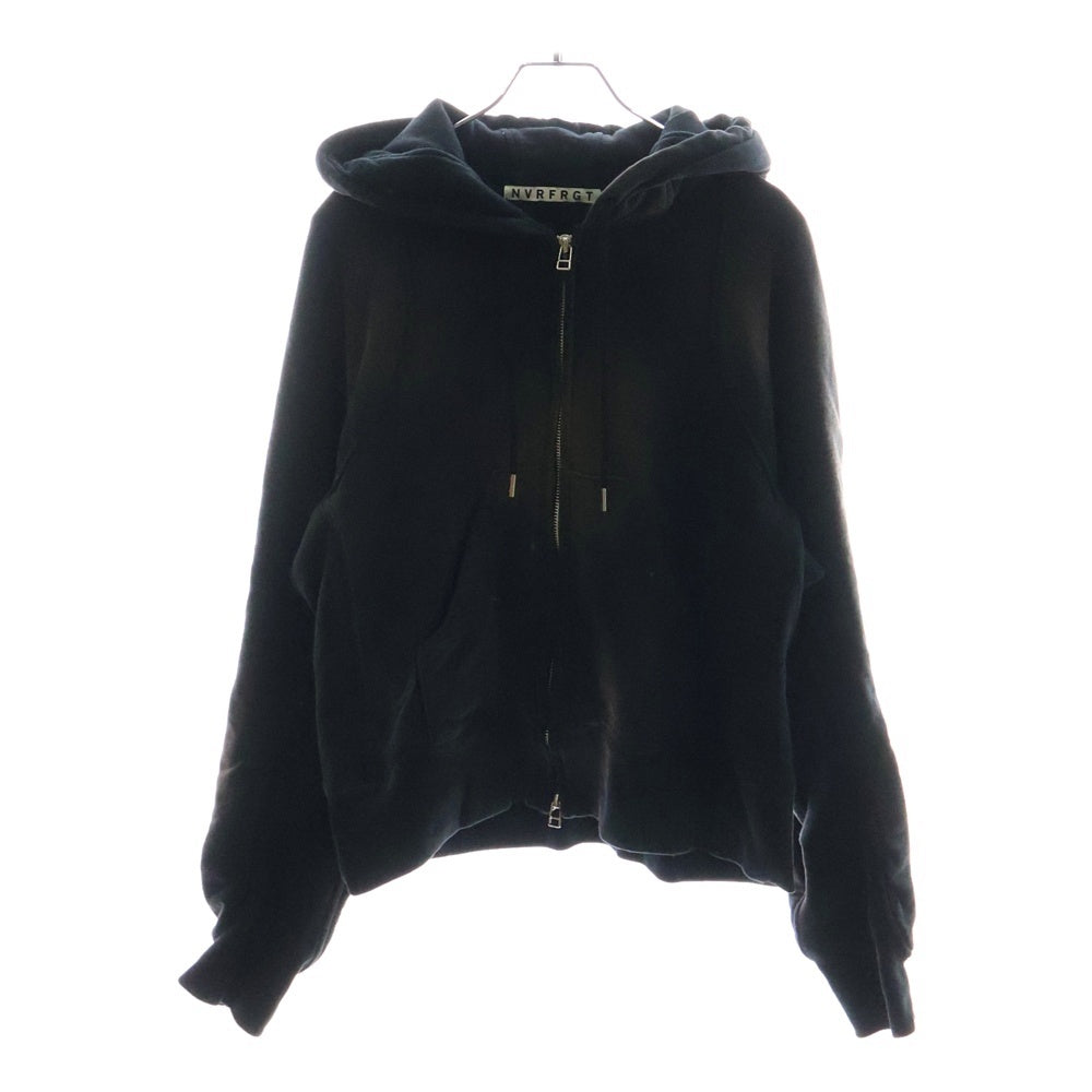 NVRFRGT(ネバーフォーゲット) STUDIOUS 別注 PANELLED ZIP UP HOODIE EXST242T01 ステュディオス 別注 ヴィンテージ加工 パネル ジップアップフーディパーカー ブラック