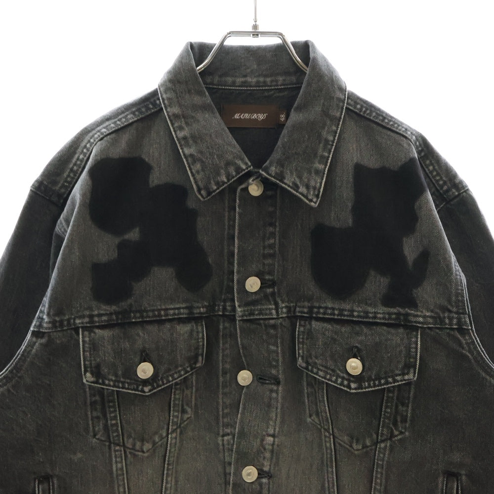 MASU(エムエーエスユー) 25SS MASU BOYS EMBLEM DENIM JACKET B25K6BL001 エンブレムデニムジャケット ブラック