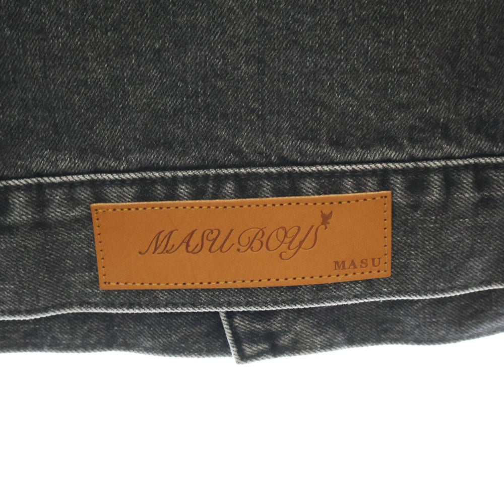 MASU(エムエーエスユー) 25SS MASU BOYS EMBLEM DENIM JACKET B25K6BL001 エンブレムデニムジャケット ブラック