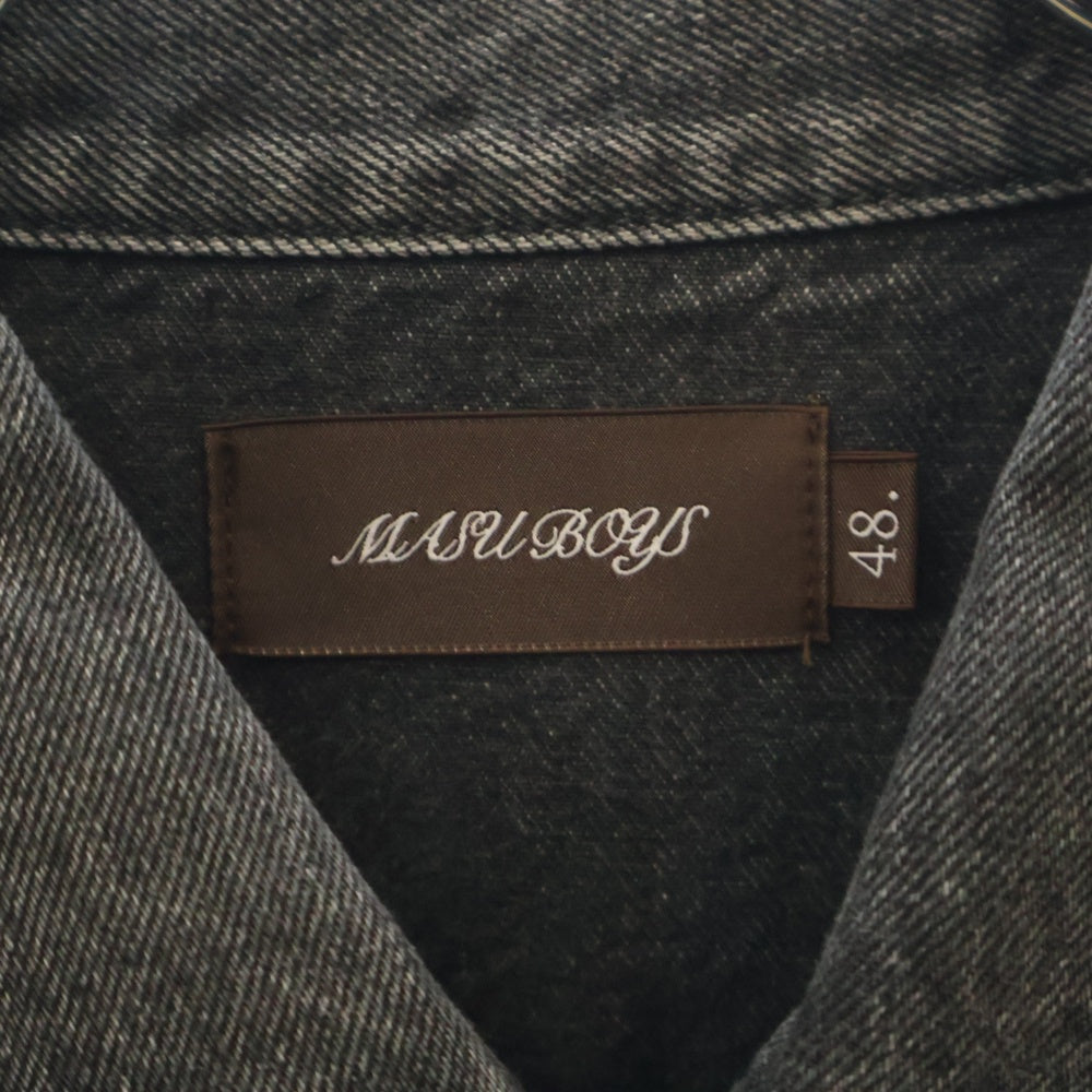 MASU(エムエーエスユー) 25SS MASU BOYS EMBLEM DENIM JACKET B25K6BL001 エンブレムデニムジャケット ブラック