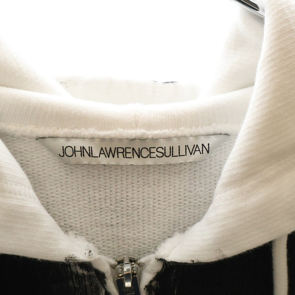 JOHN LAWRENCE SULLIVAN(ジョンローレンスサリバン) STUDIOUS 別注 ZIP FOODIE 5B025-0424-SM ペイント加工 ジップアップフーディパーカー ブラック