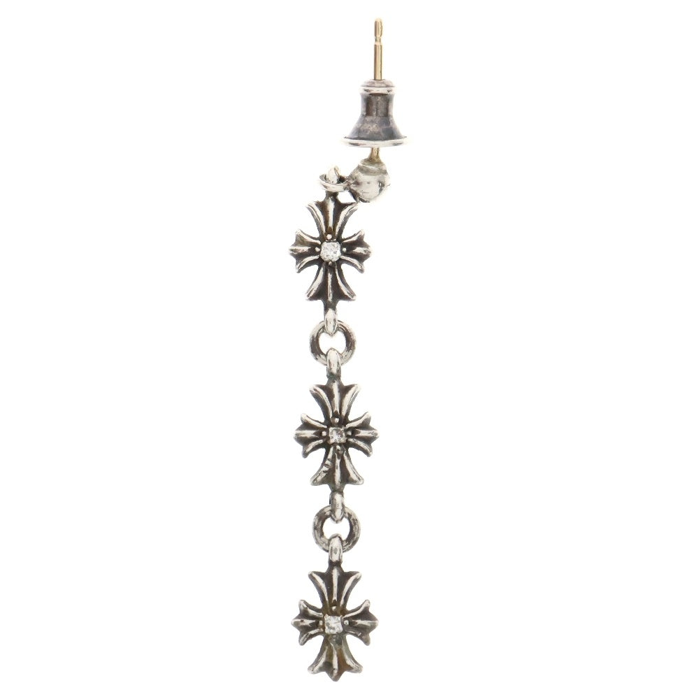 CHROME HEARTS(クロムハーツ) TINY E CH PLS 3 タイニーECHプラス パヴェダイヤ 3ドロップ ピアス シルバー