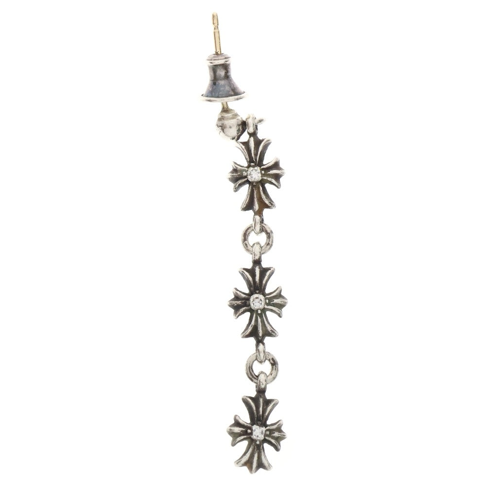 CHROME HEARTS(クロムハーツ) TINY E CH PLS 3 タイニーECHプラス パヴェダイヤ 3ドロップ ピアス シルバー
