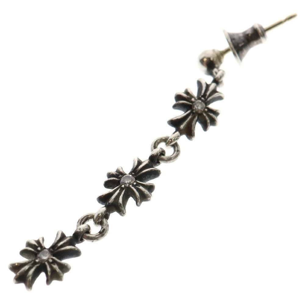 CHROME HEARTS(クロムハーツ) TINY E CH PLS 3 タイニーECHプラス パヴェダイヤ 3ドロップ ピアス シルバー