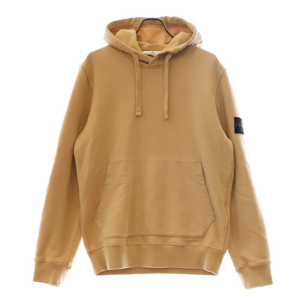 STONE ISLAND(ストーンアイランド) BRUSHED COTTON FLEECE 751564120 ロゴパッチ プルオーバーパーカー ベージュ
