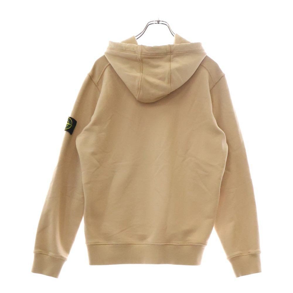 STONE ISLAND(ストーンアイランド) BRUSHED COTTON FLEECE 751564120 ロゴパッチ プルオーバーパーカー ベージュ
