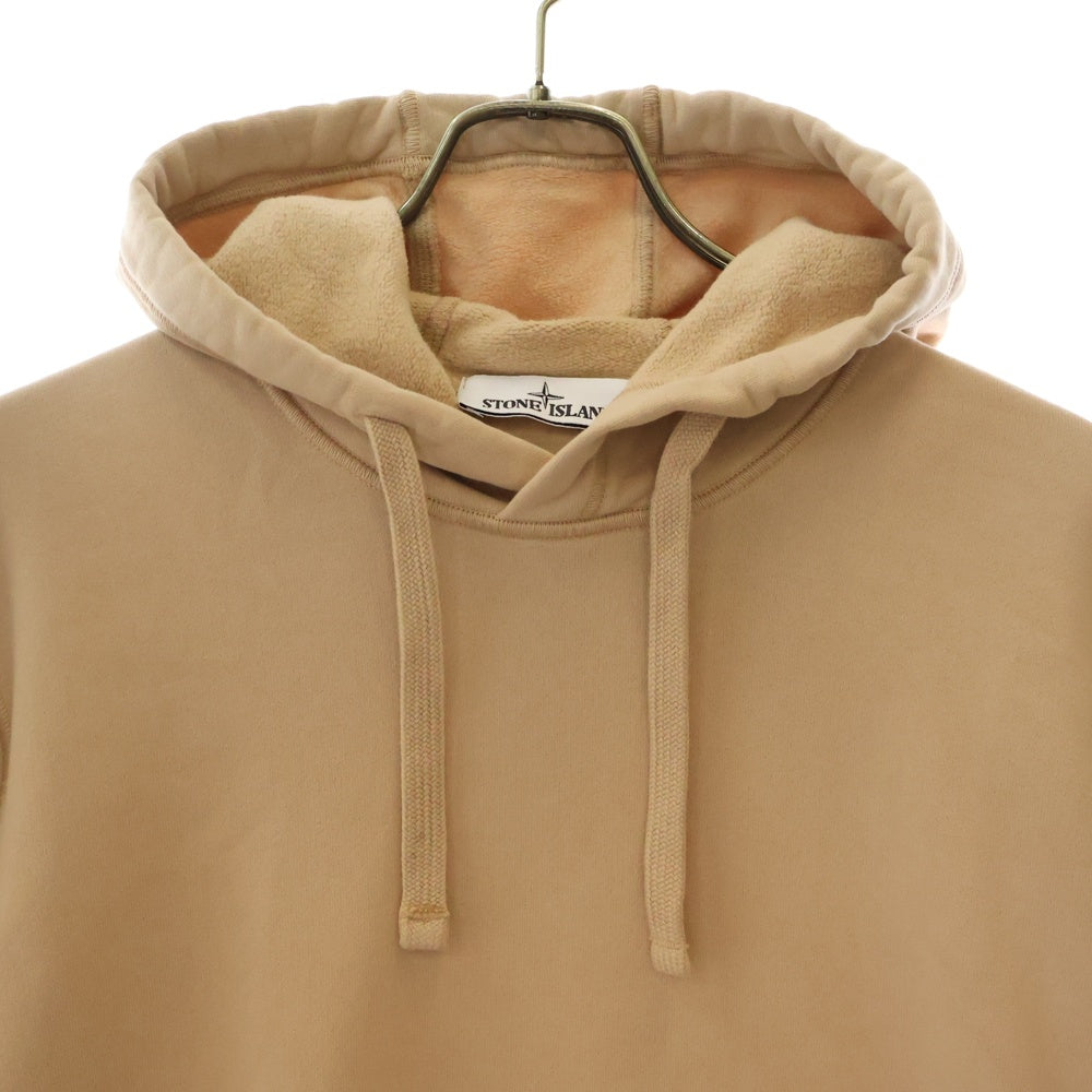 STONE ISLAND(ストーンアイランド) BRUSHED COTTON FLEECE 751564120 ロゴパッチ プルオーバーパーカー ベージュ