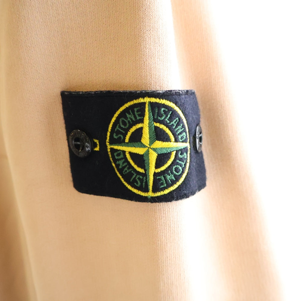 STONE ISLAND(ストーンアイランド) BRUSHED COTTON FLEECE 751564120 ロゴパッチ プルオーバーパーカー ベージュ