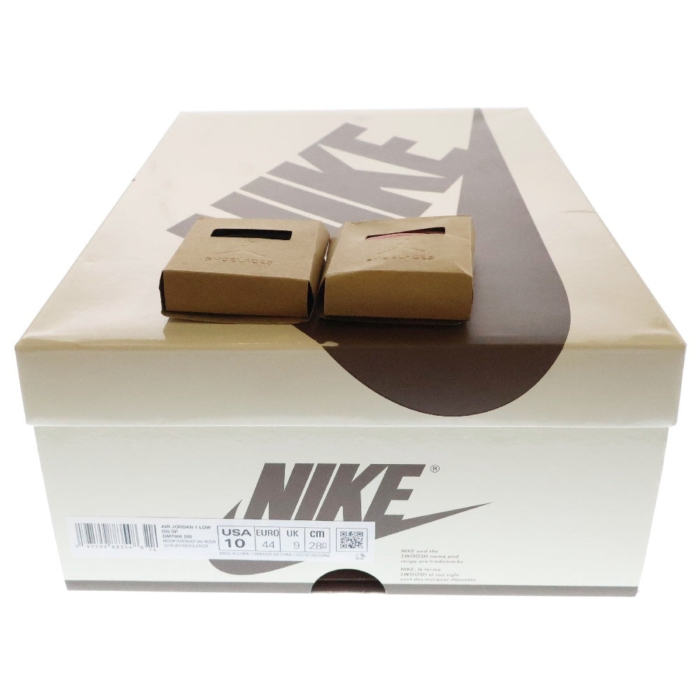 NIKE(ナイキ) ×TRAVIS SCOTT AIR JORDAN 1 LOW OG REVERSE OLIVE ×トラヴィススコット エアジョーダン1 ローカットスニーカー DM7866-200 US10/28.0cm カーキ