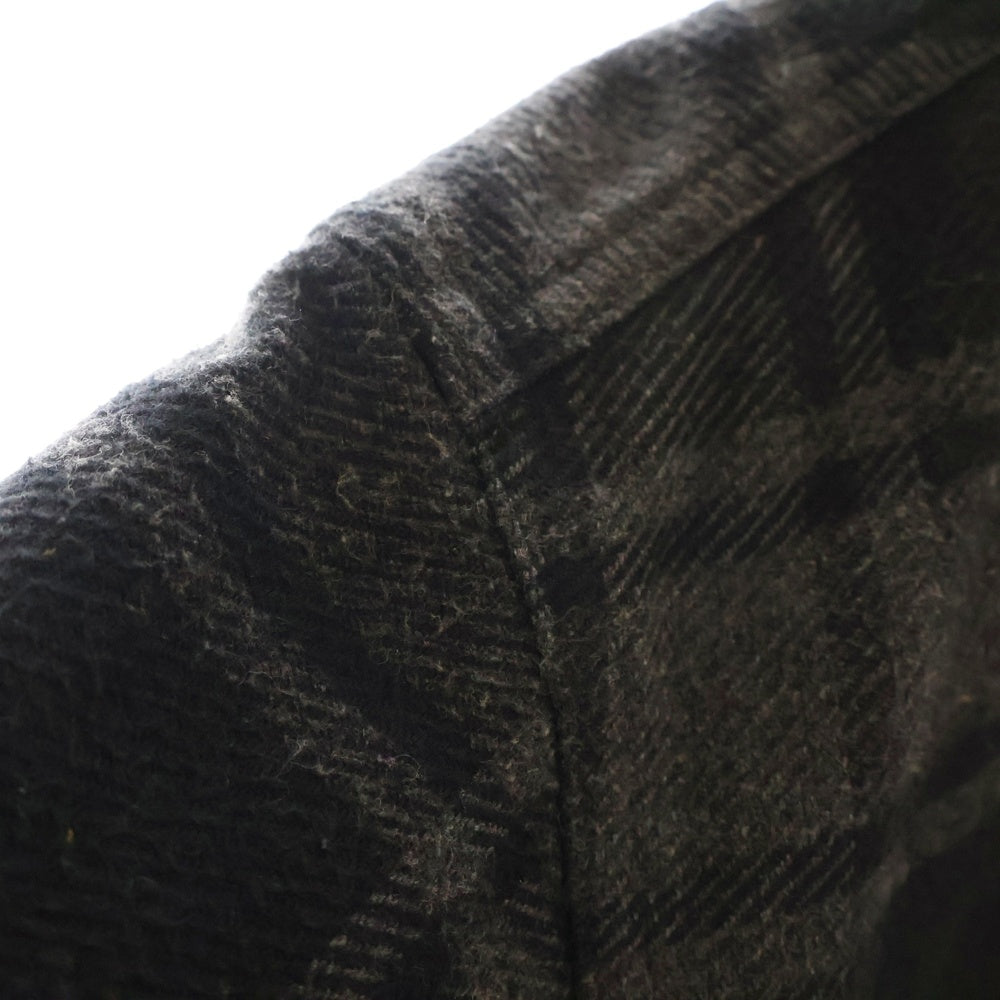 OFF-WHITE(オフホワイト) 18AW Quote Flannel Shirt クオートフランネル チェック シャツ ブラック OMGA060E18A27010
