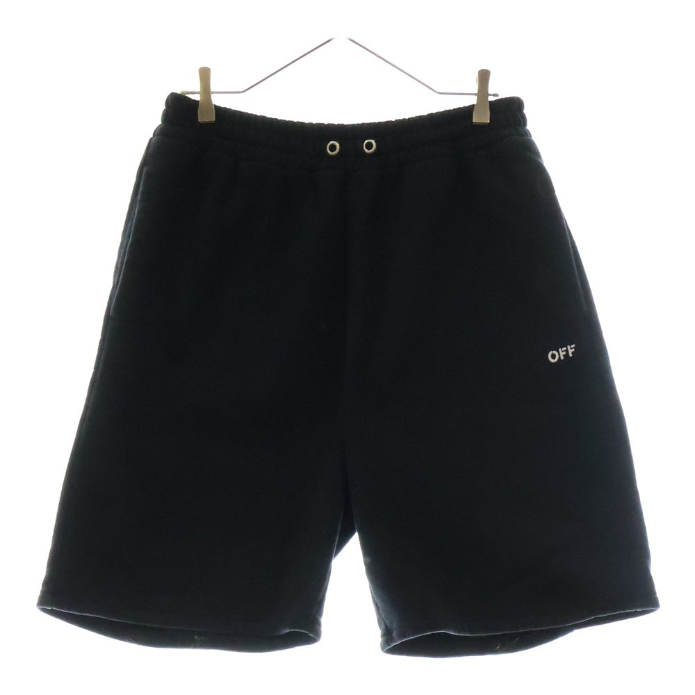 OFF-WHITE(オフホワイト) 24SS Cotton Shorts エンブロイダリーロゴ バッグデザインダイアゴナル コットンショーツ ハーフパンツ ブラック OMCI013S24FLE002