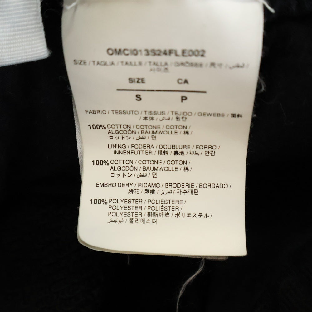 OFF-WHITE(オフホワイト) 24SS Cotton Shorts エンブロイダリーロゴ バッグデザインダイアゴナル コットンショーツ ハーフパンツ ブラック OMCI013S24FLE002