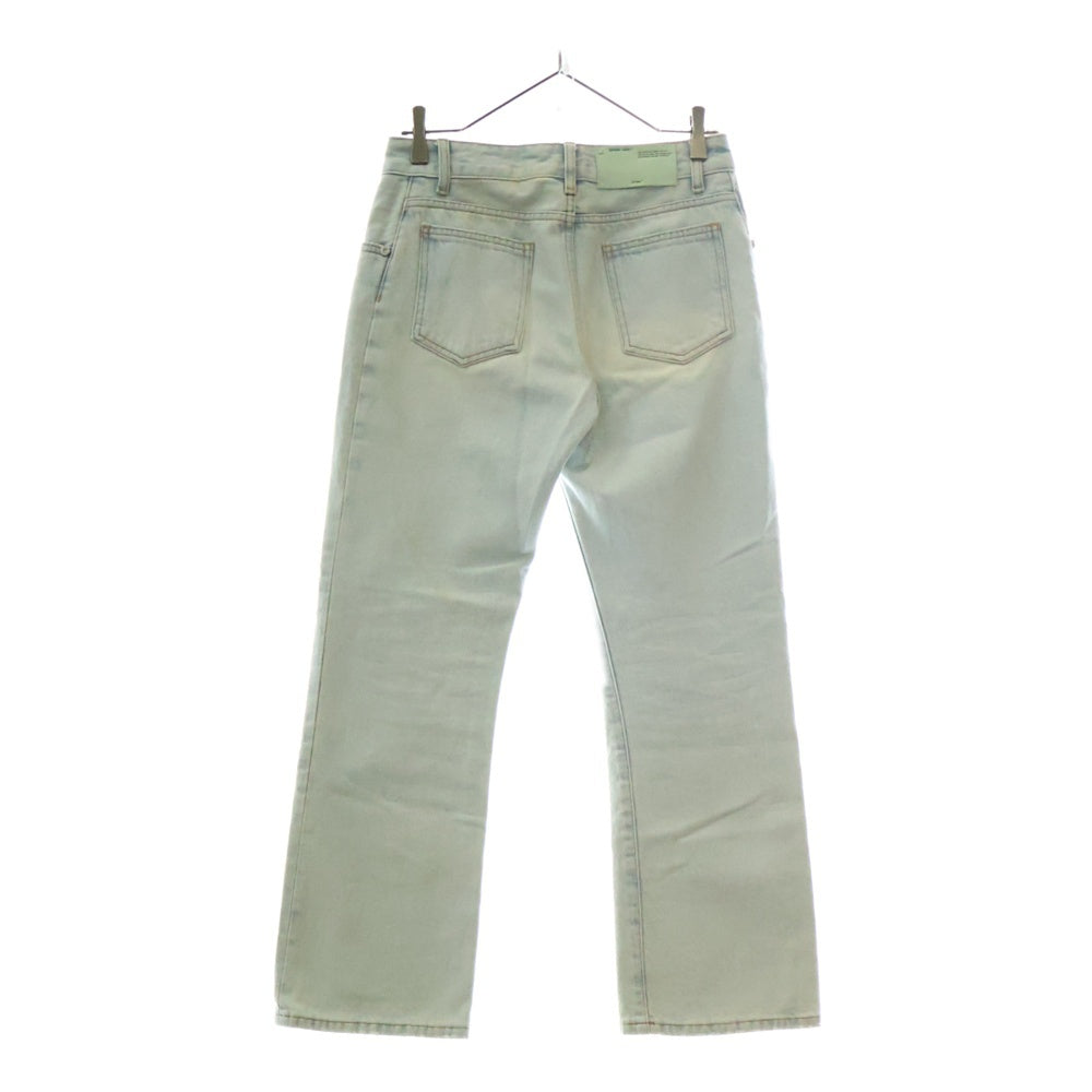 OFF-WHITE(オフホワイト) Contrast Hem Mid-Rise Denim Jeans コントラスト ミッドデニムパンツ ジーンズ ライトブルー OWYA004R207730687100 レディース