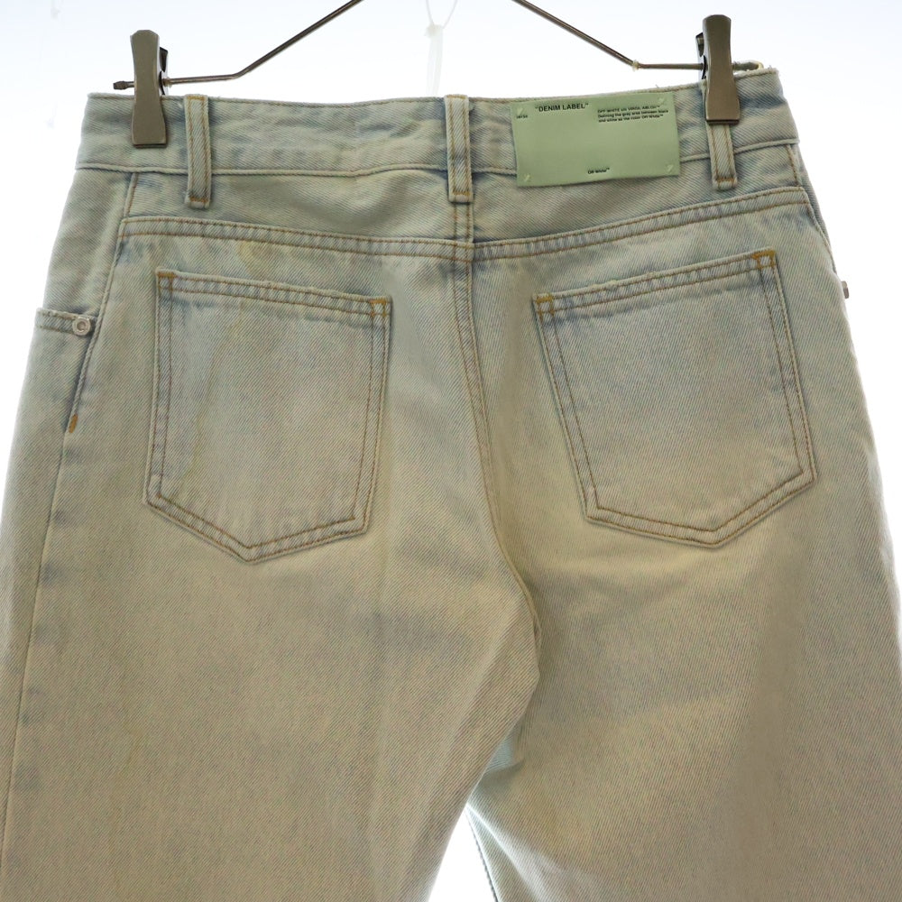 OFF-WHITE(オフホワイト) Contrast Hem Mid-Rise Denim Jeans コントラスト ミッドデニムパンツ ジーンズ ライトブルー OWYA004R207730687100 レディース